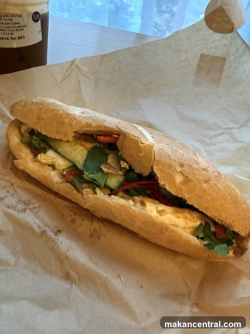 Banh Mi Sandwich and Drink
