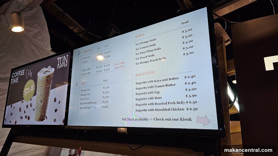 Ton Coffee Menu