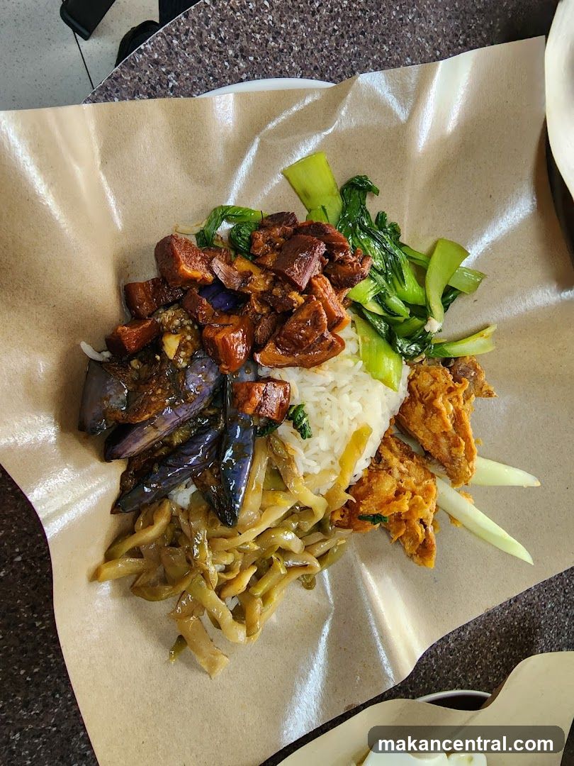 Rice dish with various toppings