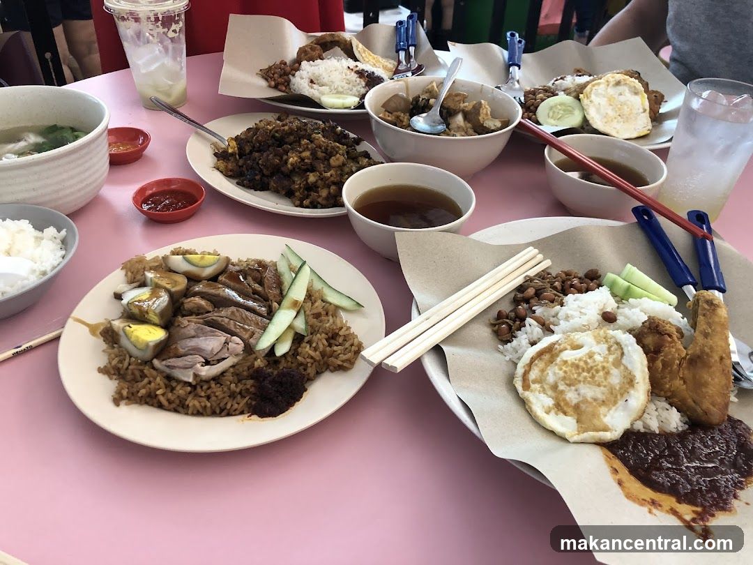 Table with various Asian dishes