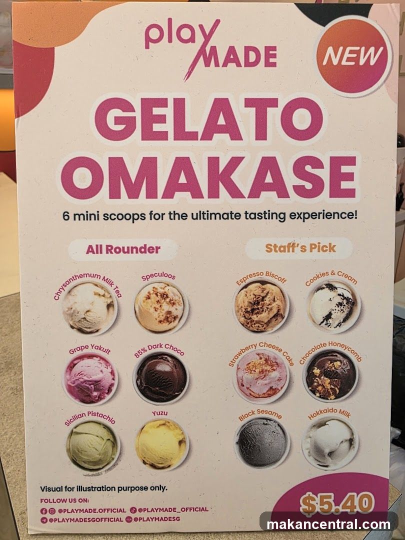 Gelato Omakase Menu