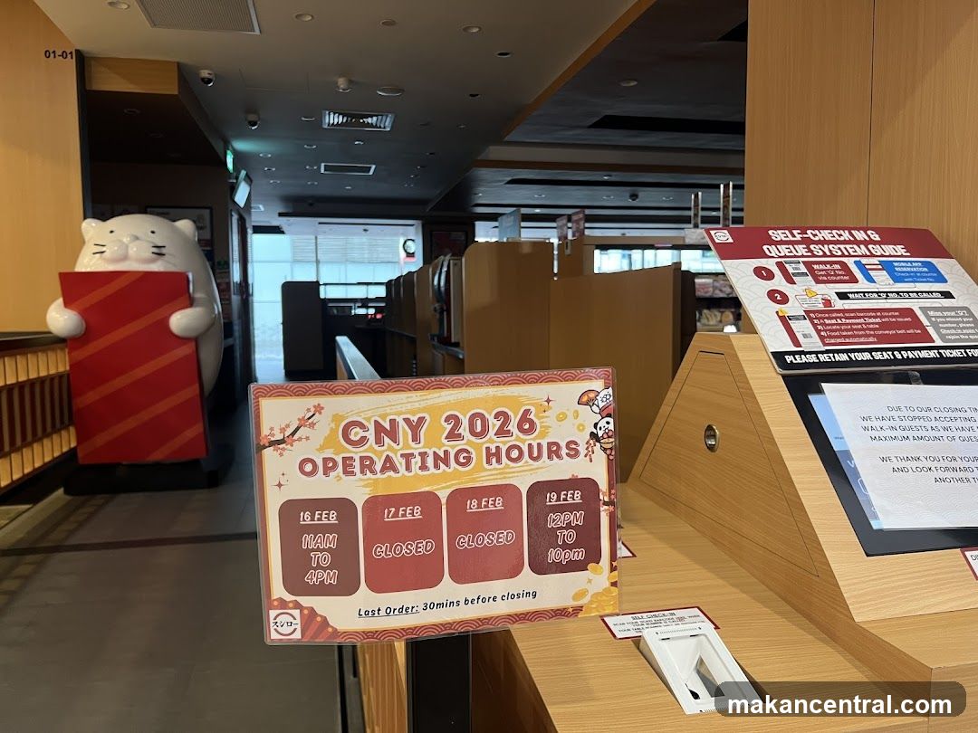 Chinese New Year Operating Hours Sign