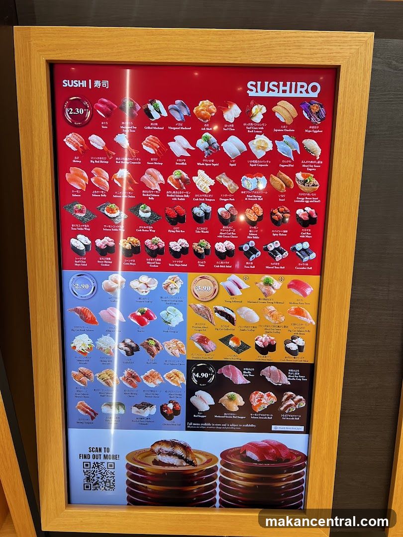 Sushiro Sushi Menu