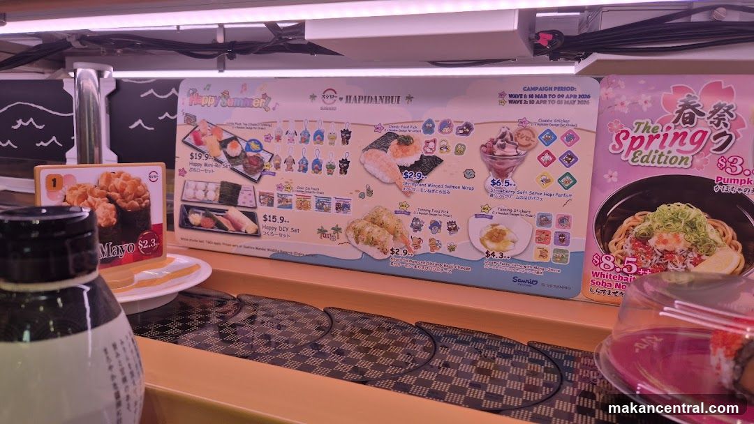 Conveyor Belt Sushi Menu