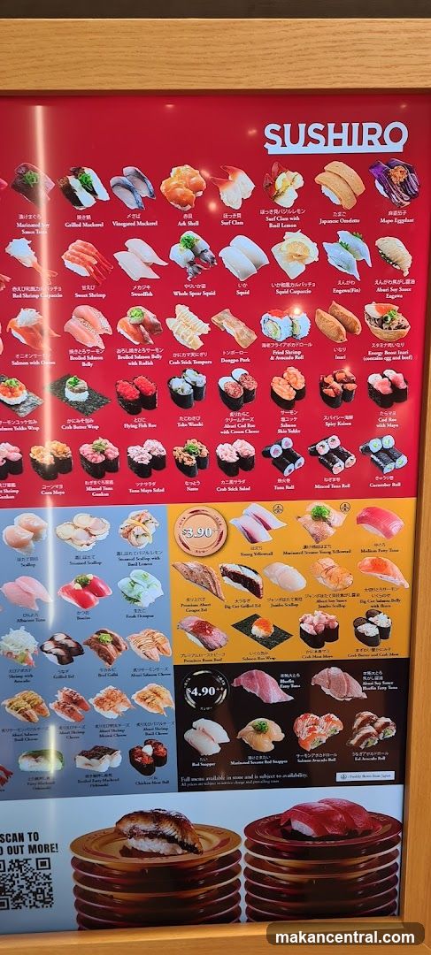 SUSHIRO Menu