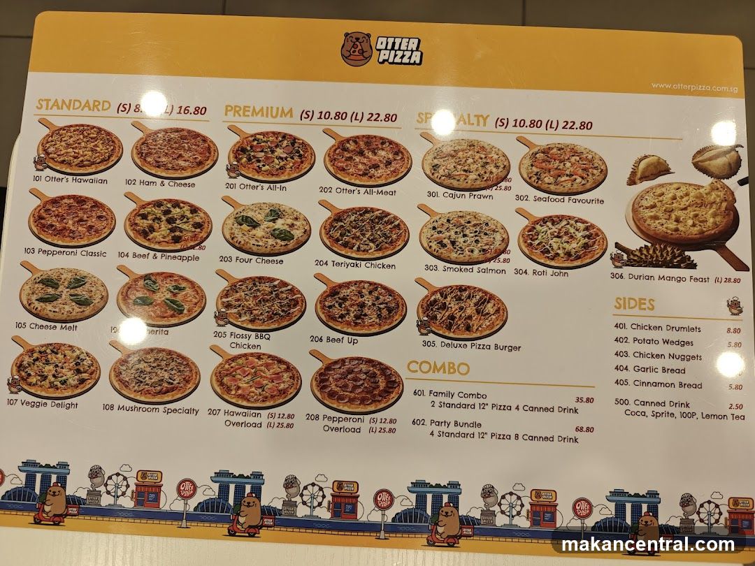 Otter Pizza Menu