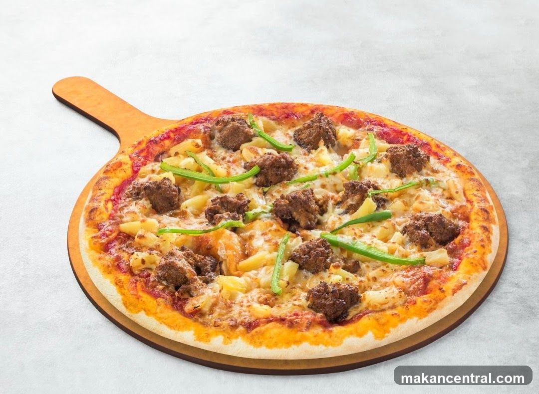 Pizza with Meat and Pineapple