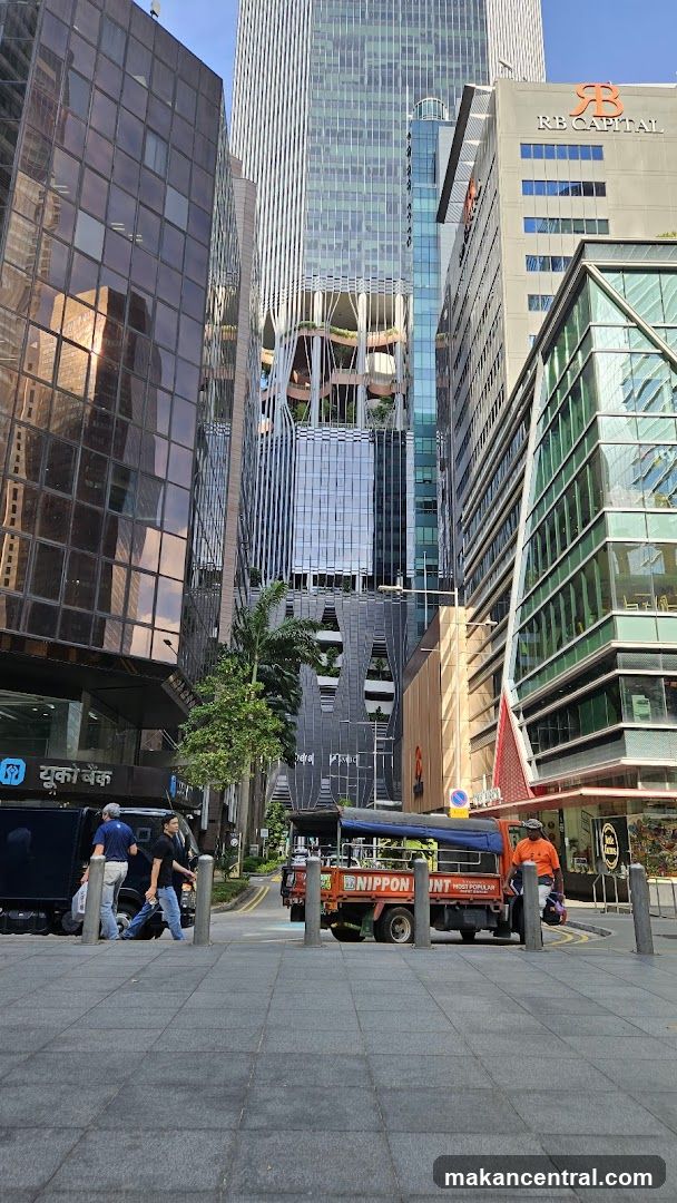 City Street Scene with Modern Architecture