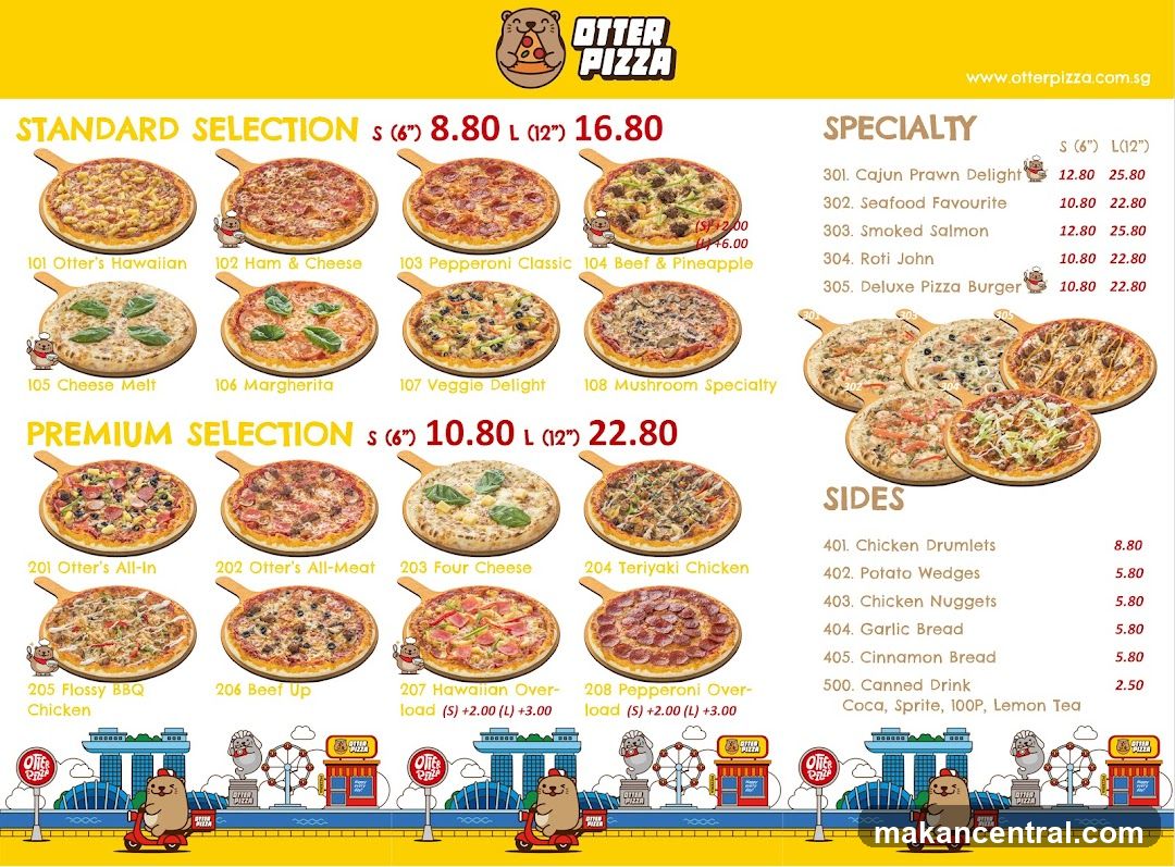 Otter Pizza Menu