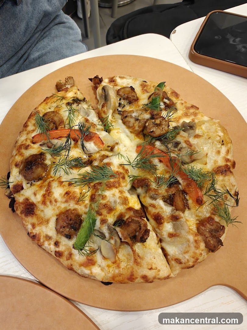 Pizza with Mushrooms and Meat