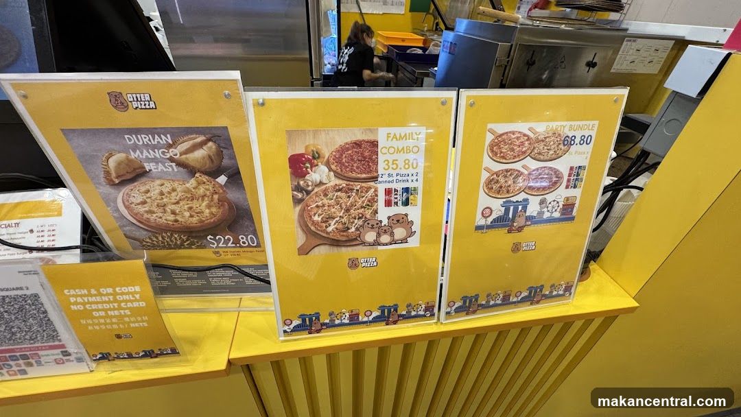 Otter Pizza Menu Displays