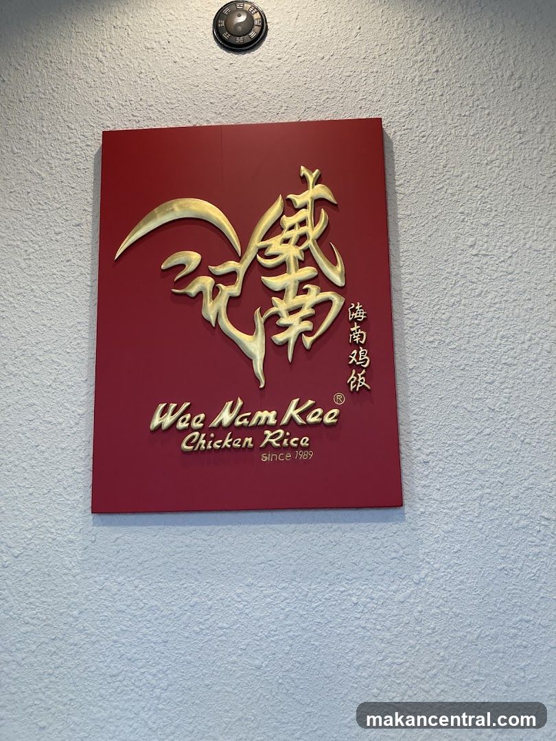 Wee Nam Kee Chicken Rice Sign
