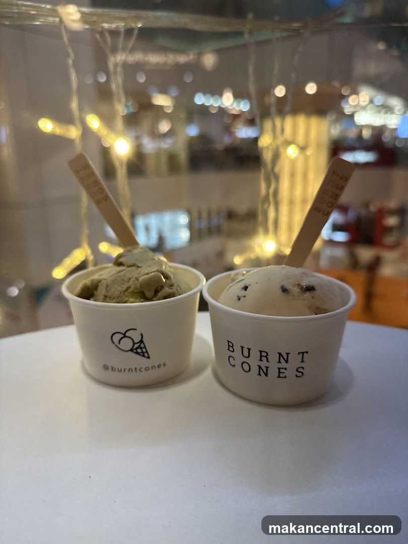 Two cups of ice cream