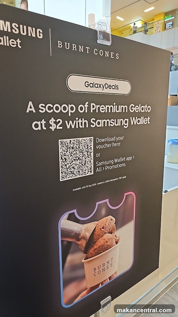 Samsung Wallet Promotion for Burnt Cones Gelato