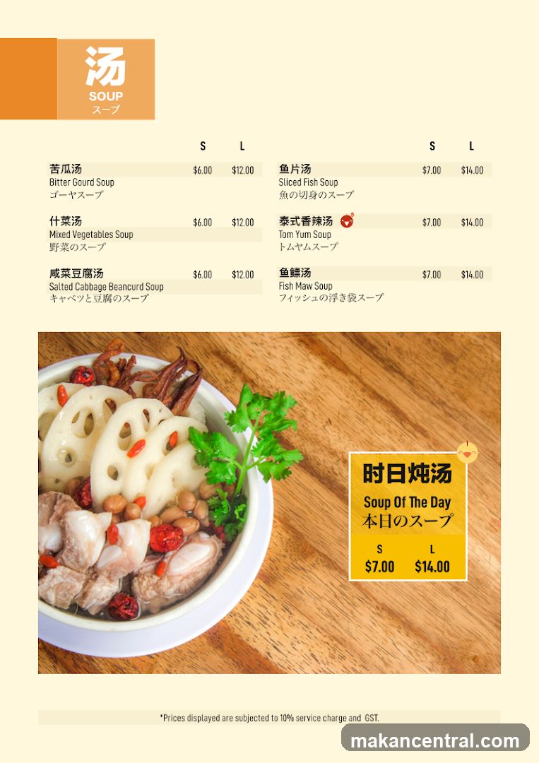 Soup Menu