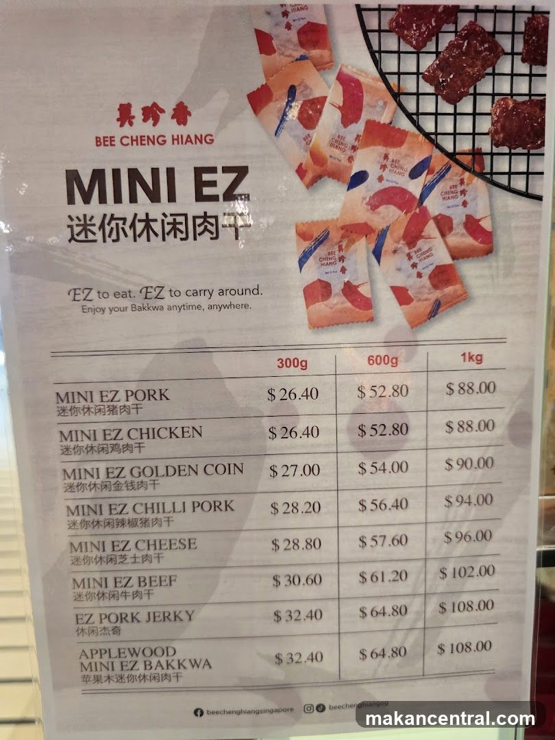 Bee Cheng Hiang Mini EZ Menu