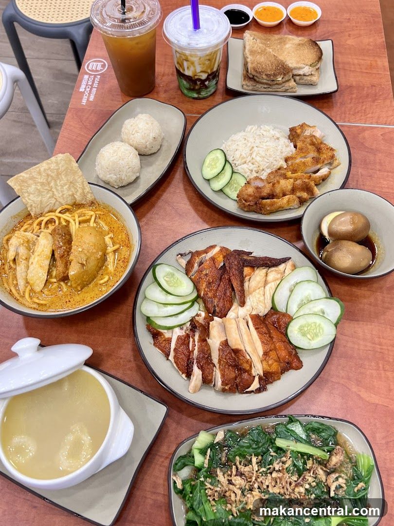 Chicken Rice and Curry Noodles