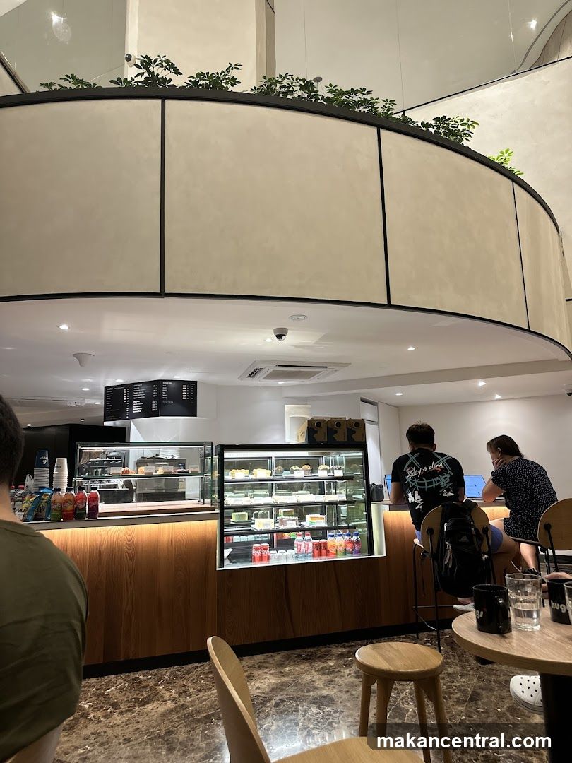 Cafe Interior with Display Cases