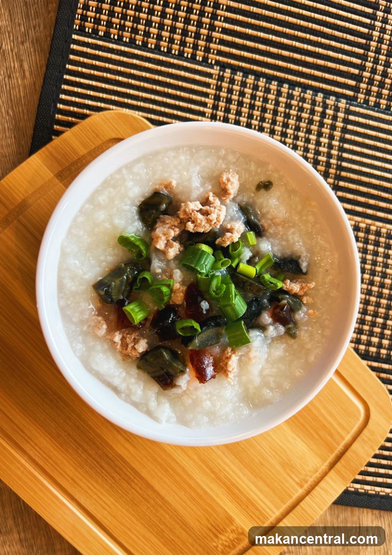 Congee with Century Egg and Pork