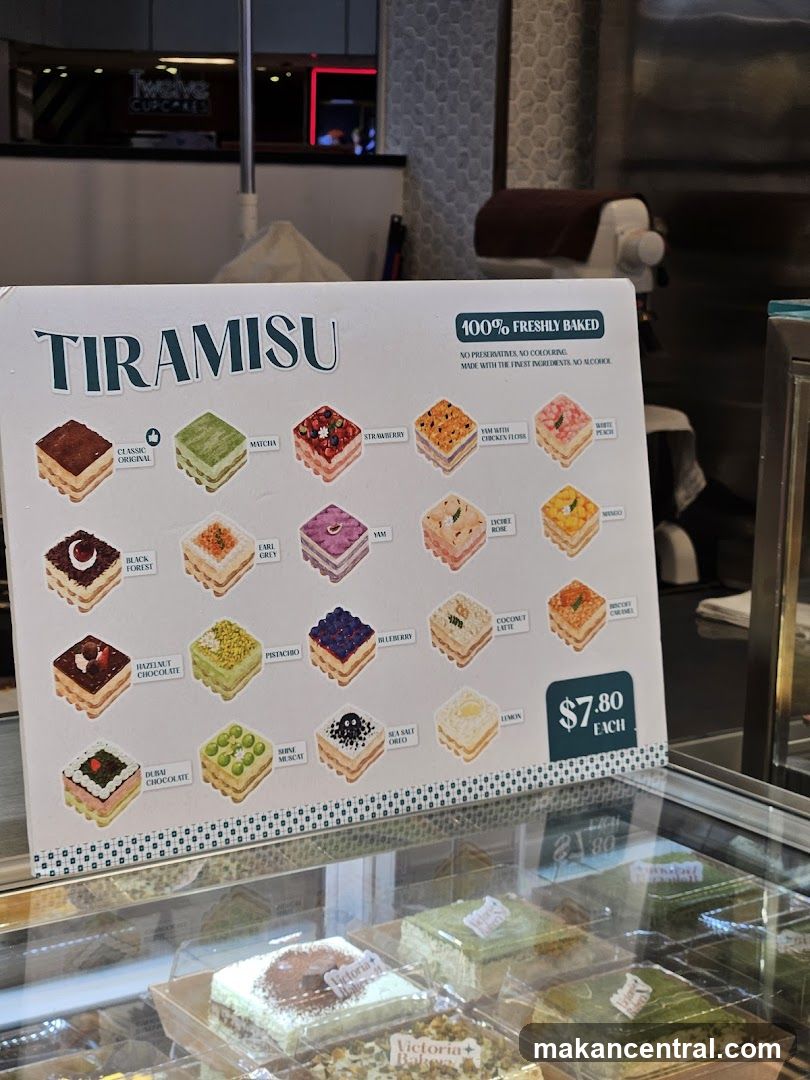 Tiramisu Menu