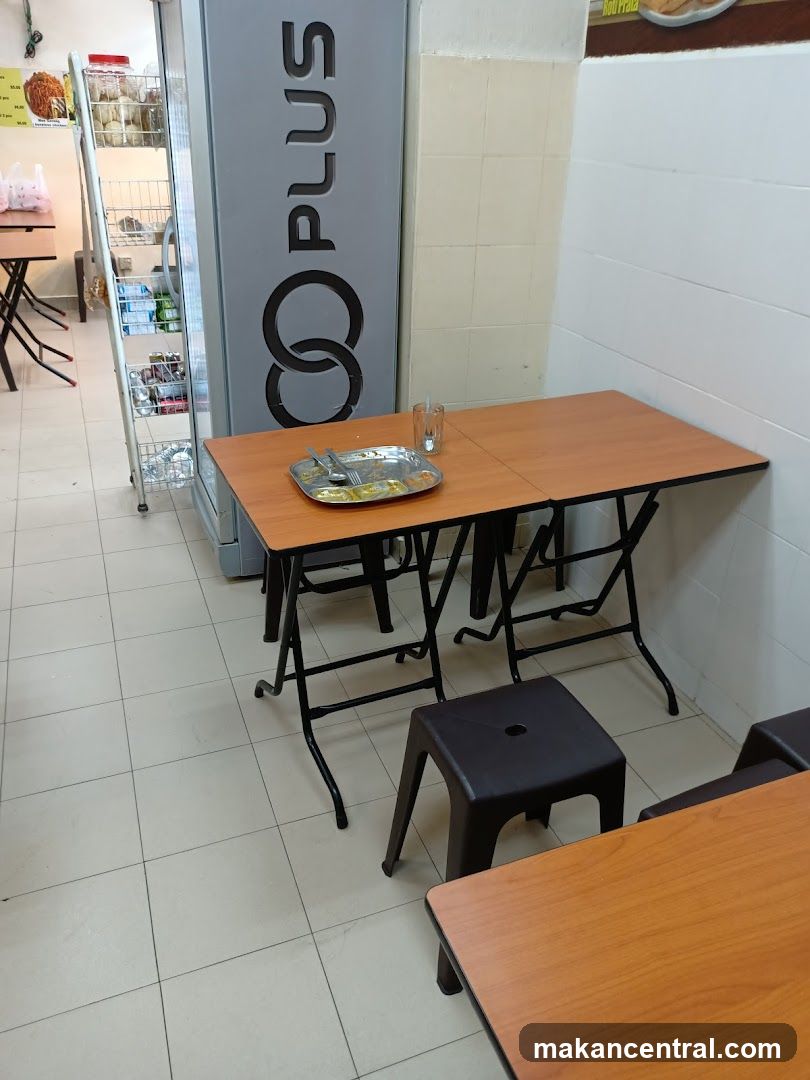 Diner Tables and Refrigerator