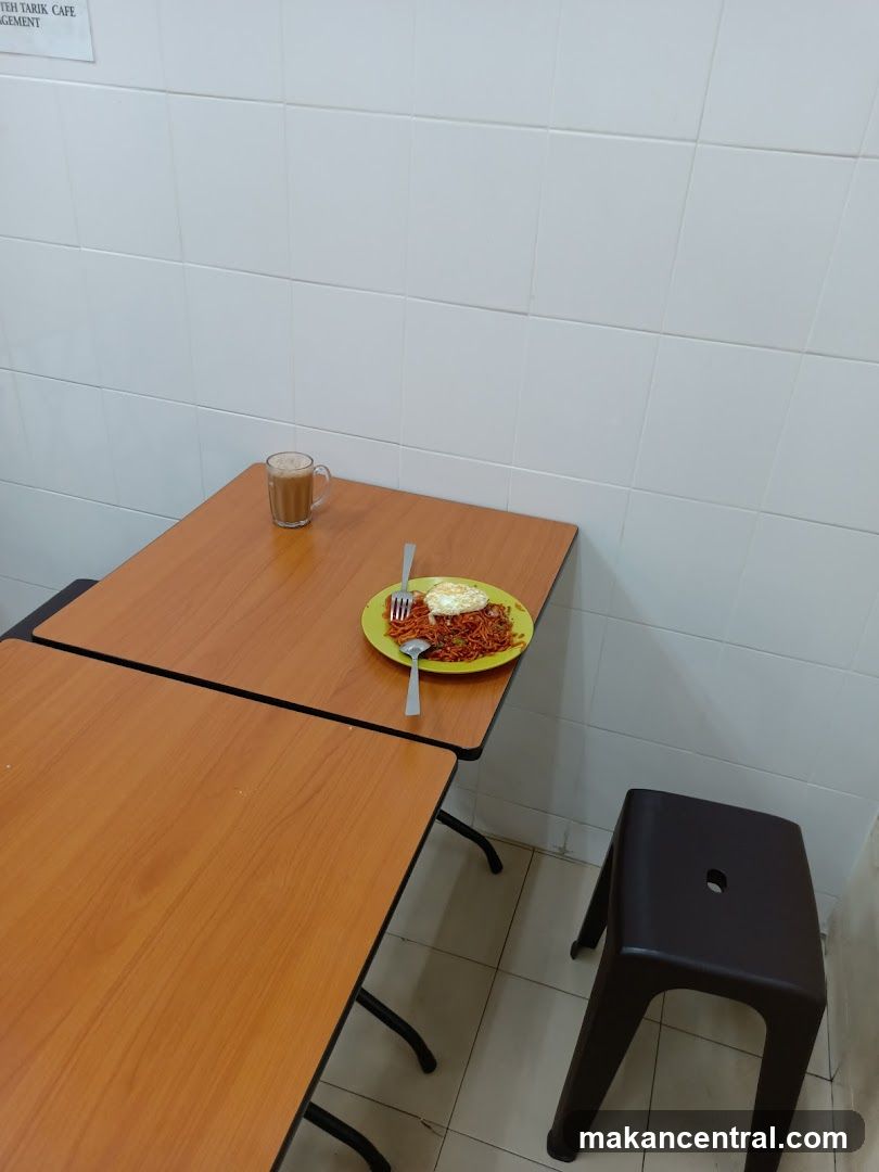 Noodles and Drink on Table