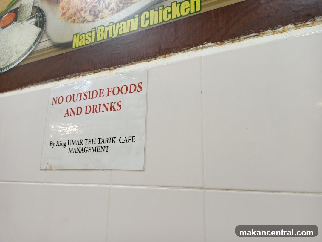 No Outside Foods and Drinks Sign