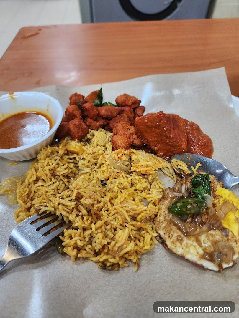 Plate of Rice with Chicken and Egg