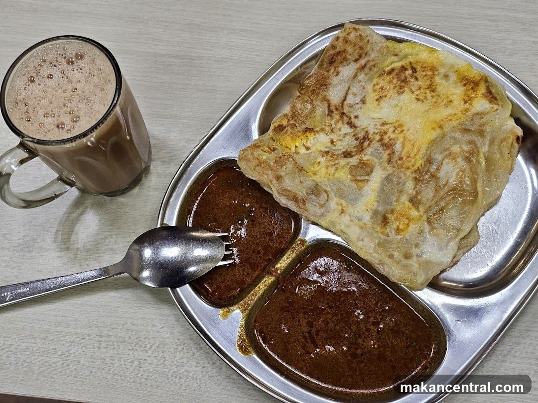 Roti Canai with Curry and Teh Tarik