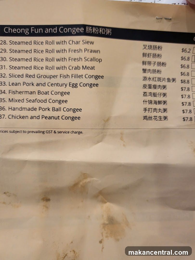 Cheong Fun and Congee
