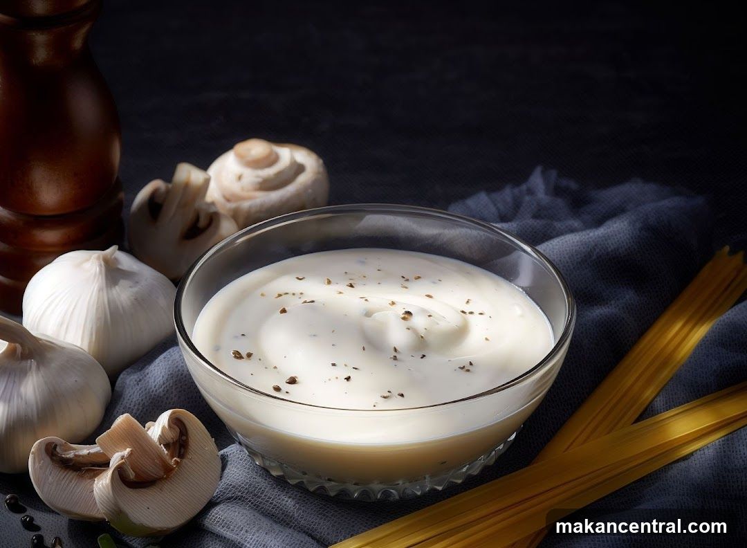 Creamy Sauce with Ingredients