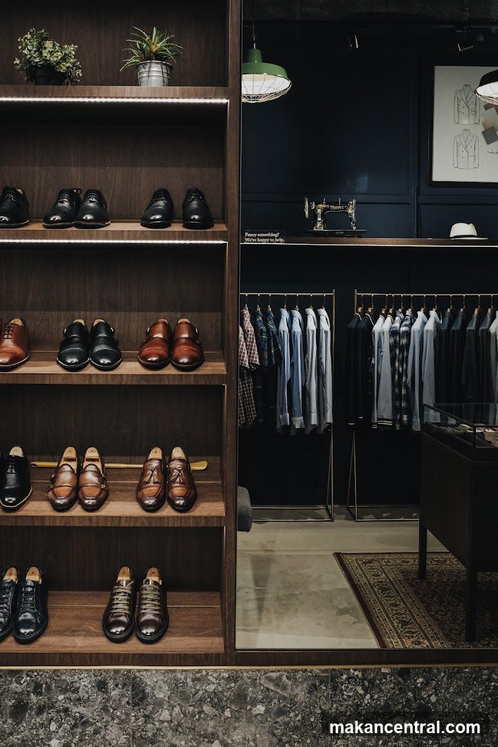 Men's Clothing and Shoe Store Interior