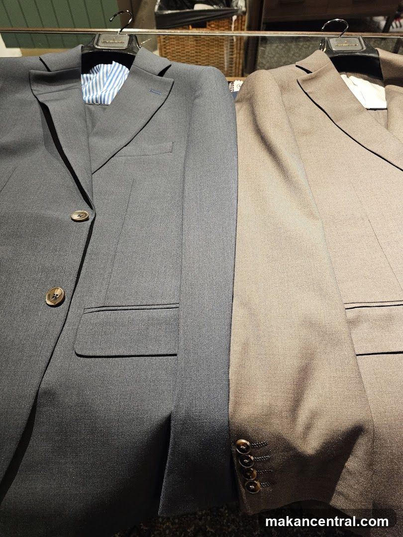 Two Suits on Hangers