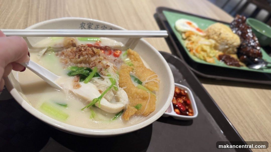 Noodle Soup and Rice Dish