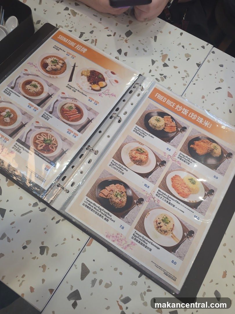 Signature and Fried Rice Menu