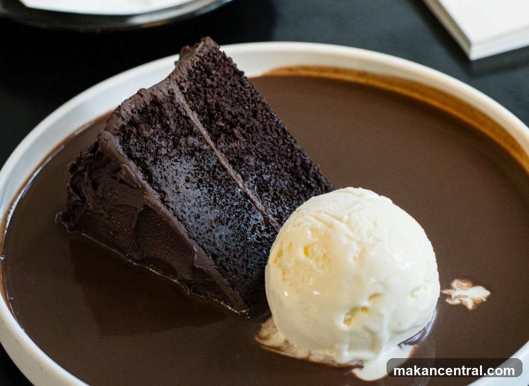 Chocolate Cake with Ice Cream