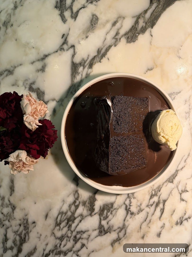Chocolate Cake with Ice Cream