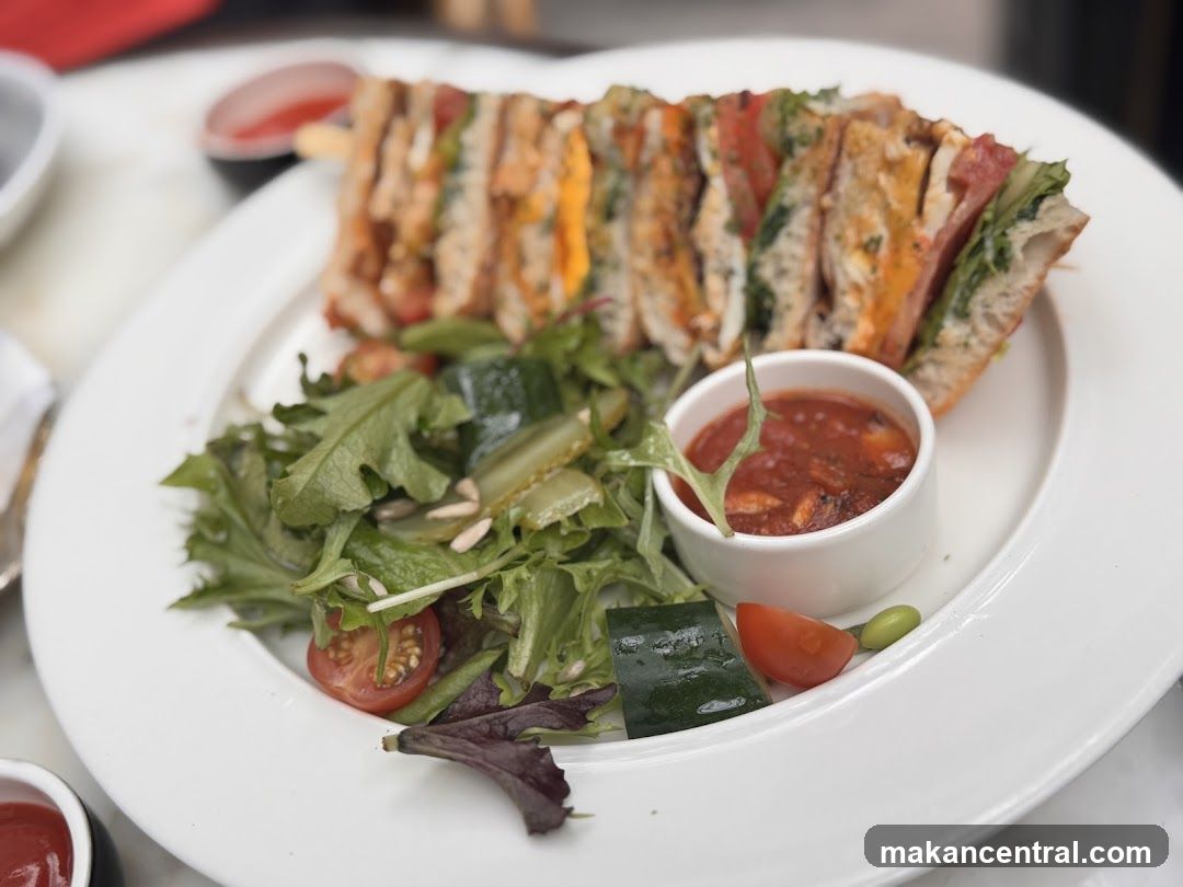 Club Sandwich with Salad