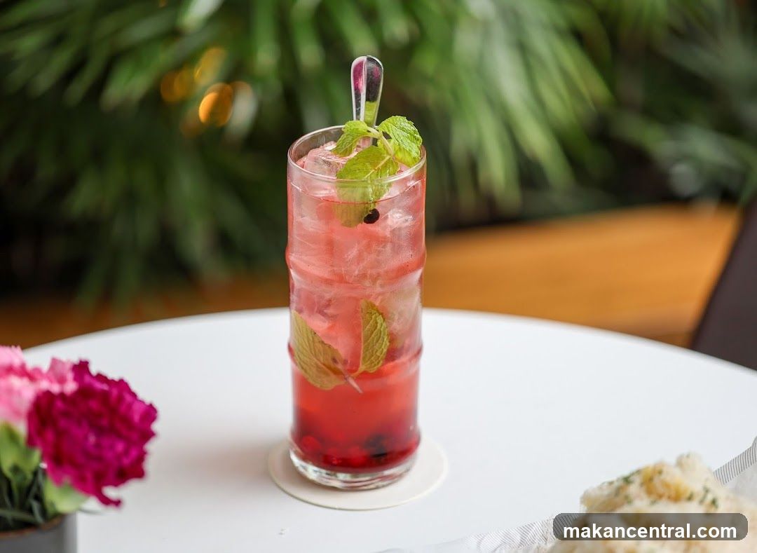 Red Berry and Mint Drink
