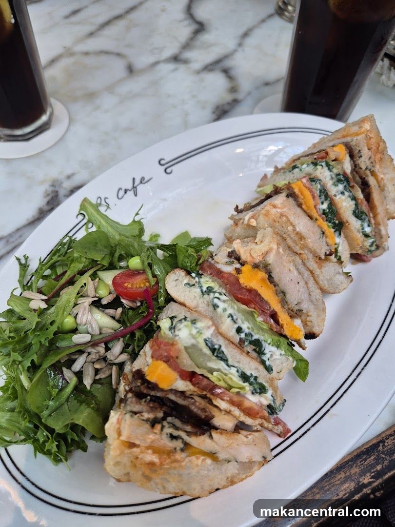 Club Sandwich with Salad