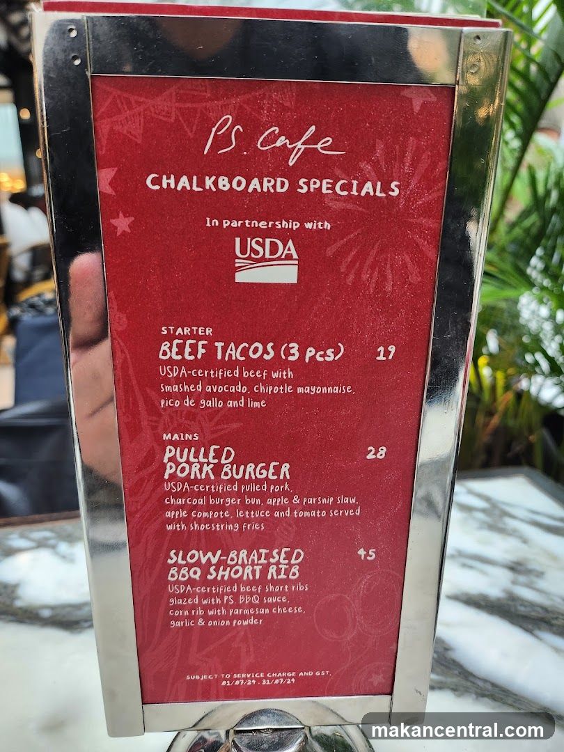 PS. Cafe Chalkboard Specials
