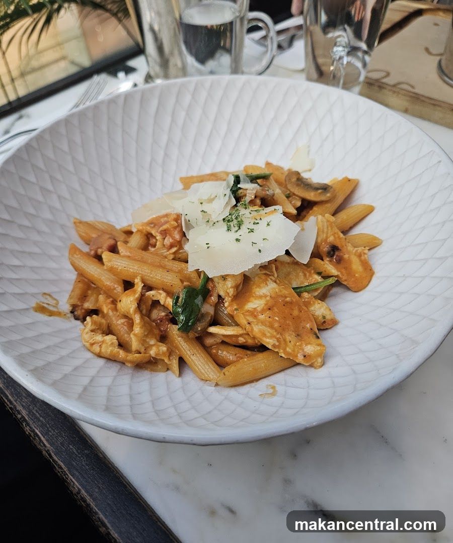 Penne Pasta with Chicken and Mushrooms