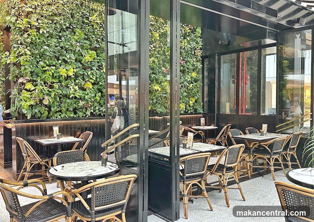 Outdoor Seating Area with Vertical Garden