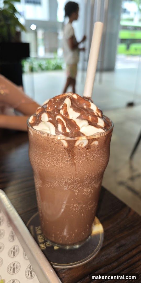 Chocolate Frappe with Whipped Cream and Chocolate Drizzle