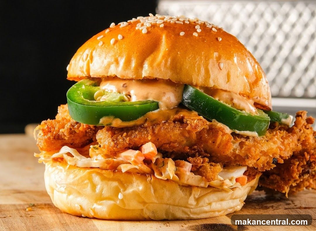 Spicy Fried Chicken Burger