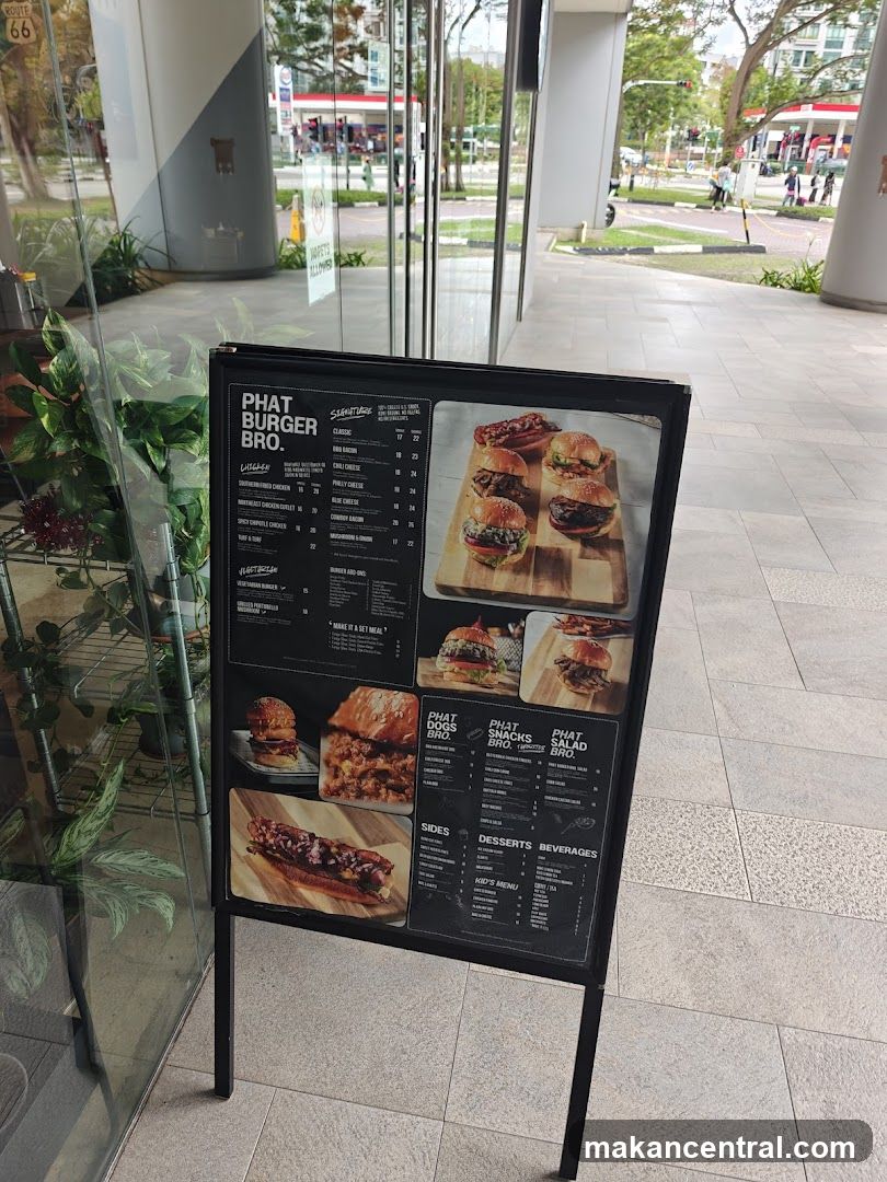 Phat Burger Bro. Menu