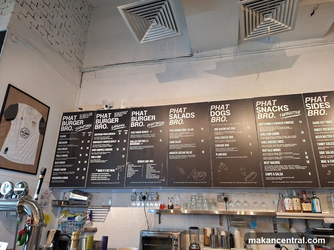 PHAT BURGER BRO. Menu