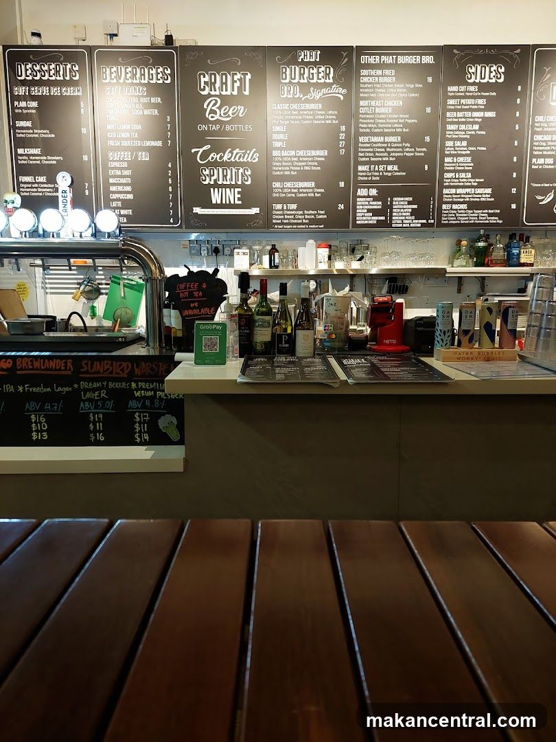 Restaurant Menu and Bar Area