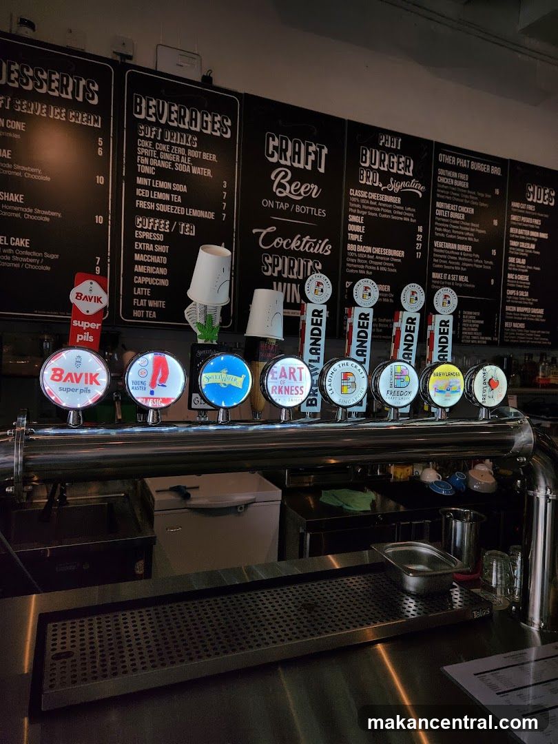 Bar with Beer Taps and Menu Boards