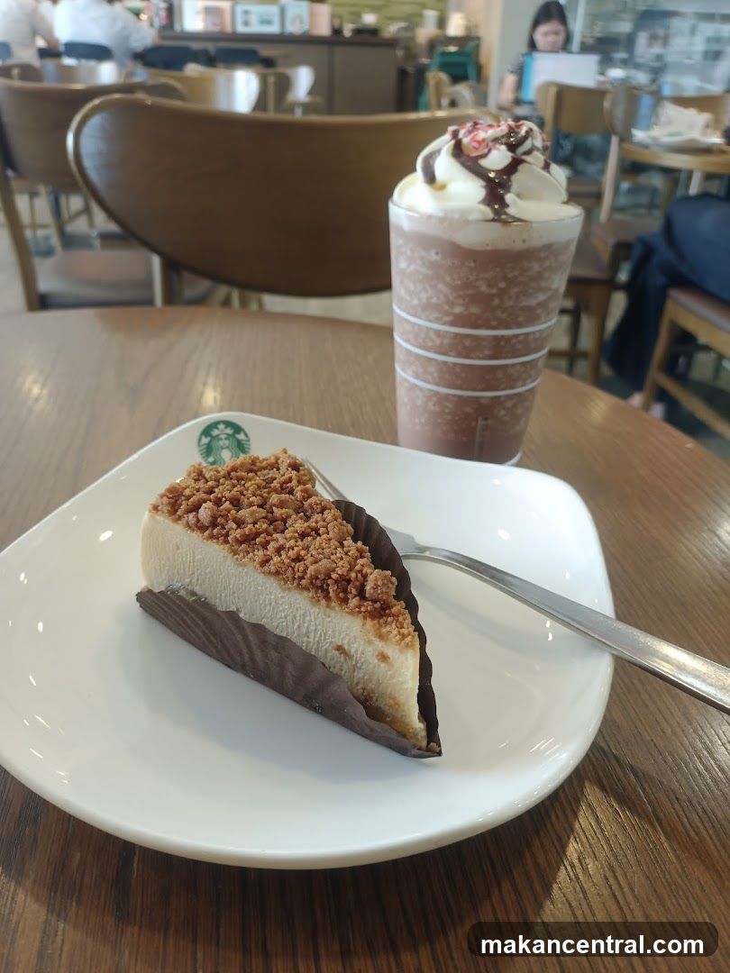 Dessert and Drink at a Cafe